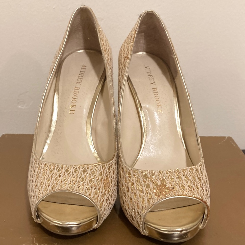 Audrey Brooke Open Toe Heels